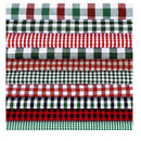 10 Pieces 18" x 22" Christmas Craft Fabric | Buffalo Squares Pack | Precut Christmas Pack | Checkered Homemade Quilting Fabric