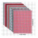 10 Pieces 18" x 22" Christmas Craft Fabric | Buffalo Squares Pack | Precut Christmas Pack | Checkered Homemade Quilting Fabric
