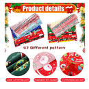 42 Pieces Of Christmas Fabrics For Sewing | Quilted Fabric | 10" x 10" | Santa Claus Snowflake Print Fabric