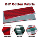 10 Pieces 18" x 22" Christmas Craft Fabric | Buffalo Squares Pack | Precut Christmas Pack | Checkered Homemade Quilting Fabric