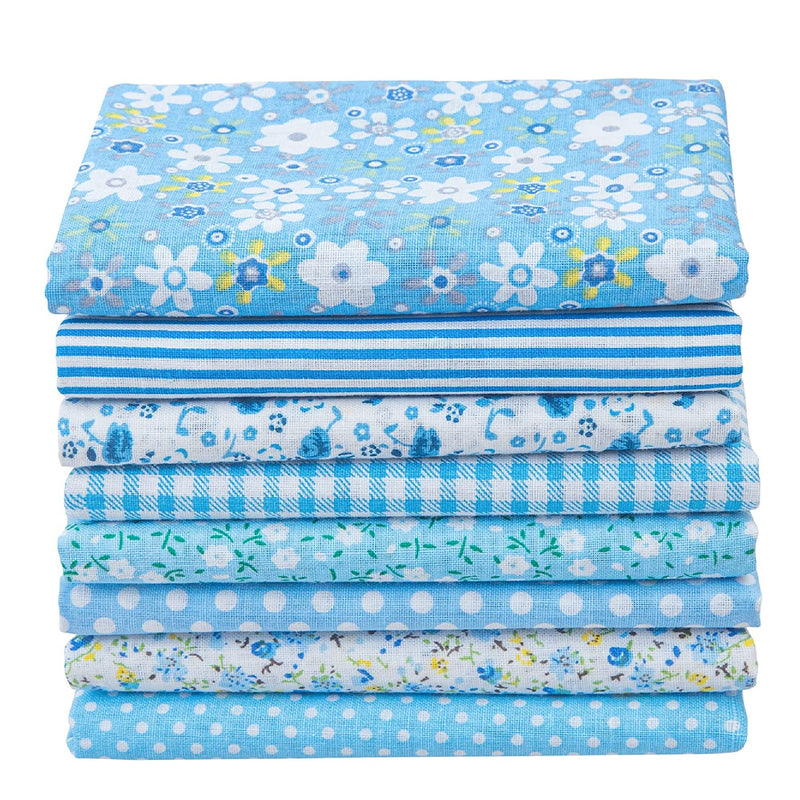 Aubliss 8 Piece Fat Quarter Fabric Bundles 20'' x 20'' | 50cm x 50cm | Cotton Fabric For Crafts