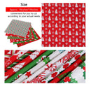 12 Pieces 11.8 x 11.8 Inch Christmas Fabric Bundles Multicolor Fabric Patchwork Christmas Tree