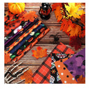 60 Pieces 10 x 10 Inch Polyester Fabric For Halloween | Fat Quarters | Bat | Pumpkin | Ghost | Skull | 30 Styles | Ghost