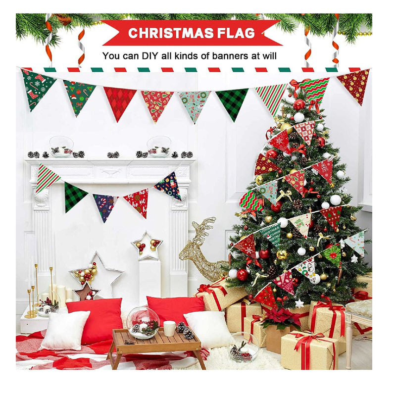 60 Pieces 10 x 10 Inch Christmas Fabric Holiday Quilting Fabric Snowman Christmas Tree Print Fabric Fat Quarters Fabric
