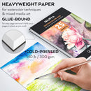 Nicpro Watercolor Paint Set | 48 Water Colors Kit with 8 Squirrel Brushes, Palette, Watercolor Pen, 25 Art Pad Paper, 2 Art Sponges