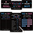 Baby Gender Reveal Party Supplies Kit | Photo Props Games Decorations | Boy or Girl | Includes 3 Game Posters