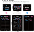 Baby Gender Reveal Party Supplies Kit | Photo Props Games Decorations | Boy or Girl | Includes 3 Game Posters