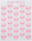 Baby Gender Reveal Board Game with 120 Girl or Boy Voting Stickers | Cast Your Vote Sign with Stand