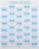 Baby Gender Reveal Board Game with 120 Girl or Boy Voting Stickers | Cast Your Vote Sign with Stand