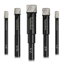 Dry Diamond Drill Bits Set 5 PCs for Granite Ceramic Marble Tile Stone Glass Hard Materials