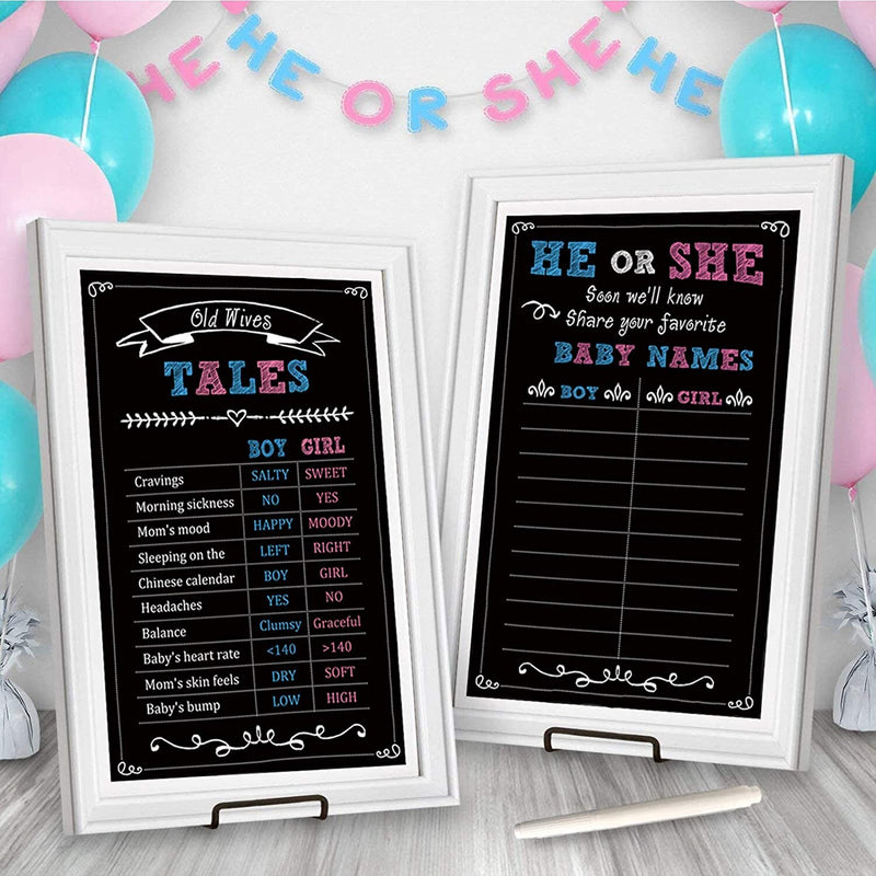 Gender Reveal Party Games Kit Team Voting Game Boy or Girl Poster Board  with Stickers Gender Reveal Baby Shower Party Decoration