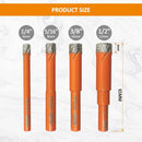 Dry Diamond Drill Bit Set | BGTEC 10pcs 1/4" 6mm Hole Saw for Granite | Marble | Masonry | Concrete | Tile/Ceramic