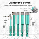 FACHLICH Ceramic Tile Drill Bits | 6/8/10/12/14mm Granite Drill Bits Diamond Drill Bit