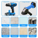 Dry Diamond Drill Bits Set 5 PCs for Granite Ceramic Marble Tile Stone Glass Hard Materials