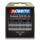 Dry Diamond Drill Bits Set 5 PCs for Granite Ceramic Marble Tile Stone Glass Hard Materials