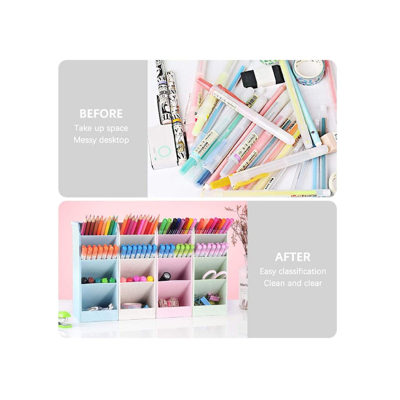 SITAKE Pen Pencil Holder Organizer | 4 Colors Marker Organizer and Storage |  Big Desk Organizers and Accessories