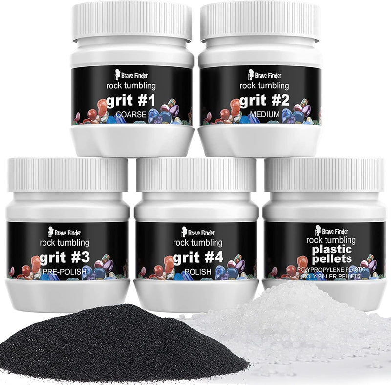 Rock Tumbling Grit Polish for 15 Lbs Tumblers With Plastic Pellets 
