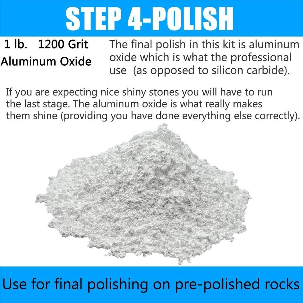 Aluminum Oxide 1200 Polish Rock Grit Stage 4 FREE SHIPPING