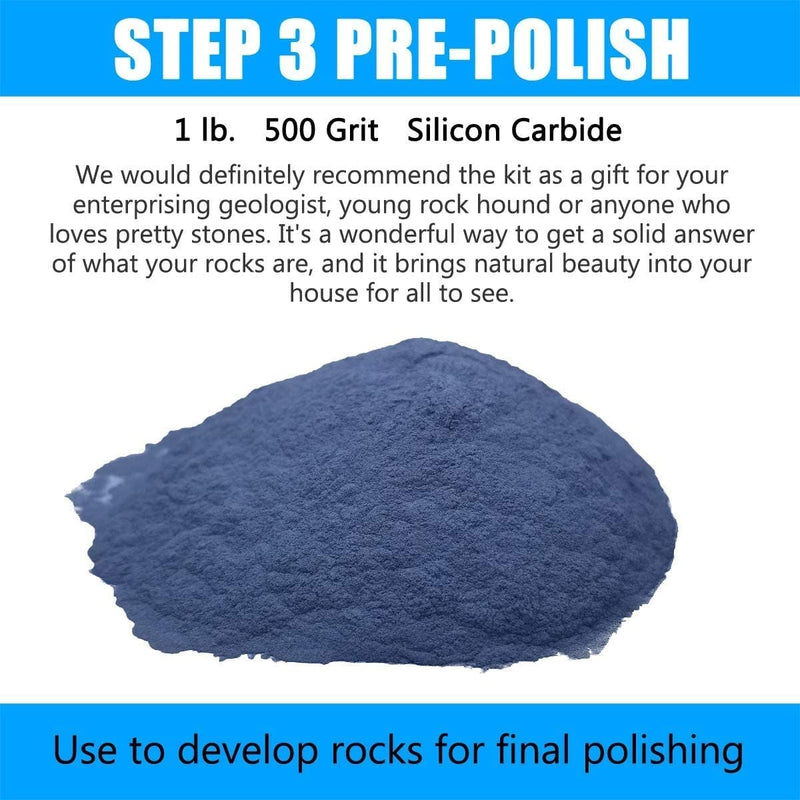 3 LB Polish 1200 Aluminum Oxide Rock Refill Grit Abrasive Media Final Step  USA