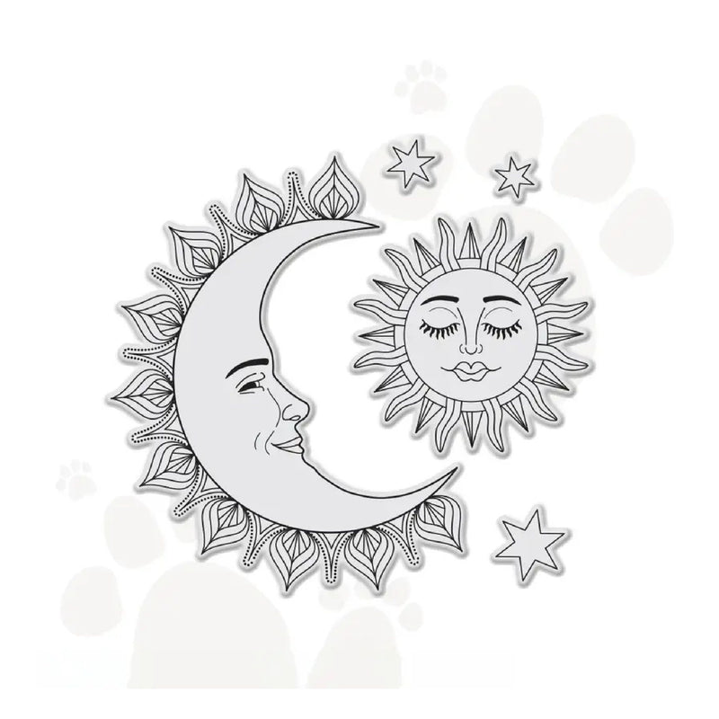 Sun Moon Stars Clear Silicone Stamps For Card Making DIY Scrapbooking