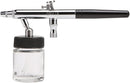 OPHIR Double Outlet Airbrush Compressor with 1L Air Tank & 2X Airbrushes Kit with 12 Colors
