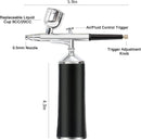 LATITOP Upgraded Airbrush Kit | Portable Auto Mini Cordless Air Brush with Mini Compressor Low Battery Reminder Funcation