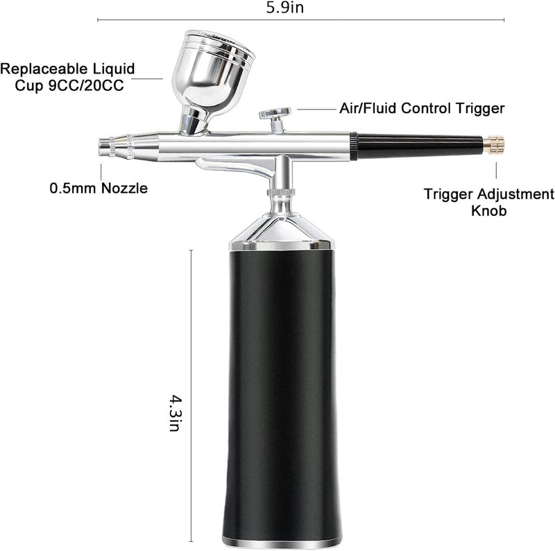 Autolock Cordless Airbrush, Mini Air Compressor Spray Gun Airbrush