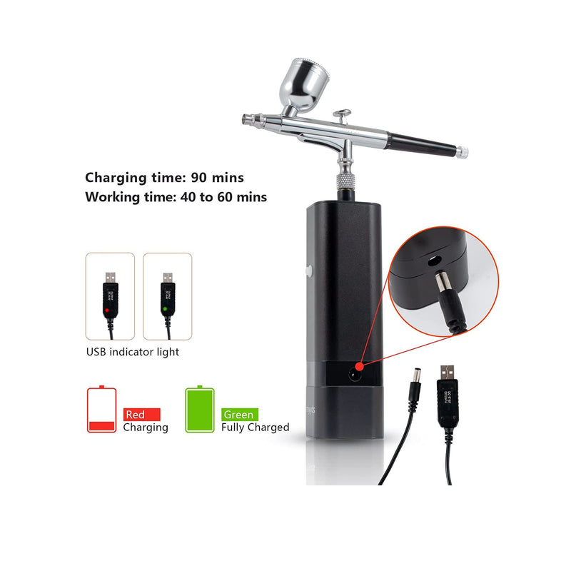 China Cordless Airbrush Make Up Kit with High Pressure Compressor