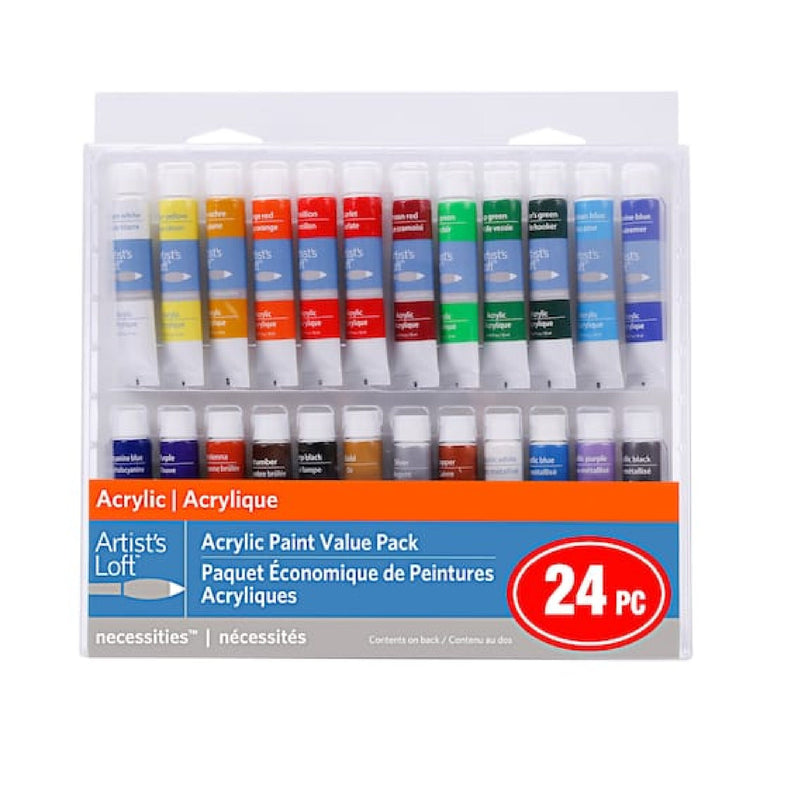 24 Color Acrylic Paint Value Pack