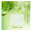 Kit De Plantilla De Plantilla De Caligrafía | 12 Piezas Reutilizables | Flores | Para Manualidades | Pintura De Madera