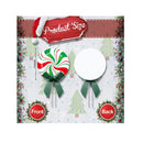 Christmas Outdoor Yard Signs Peppermint Corrugated Yard Decorations with Stakes and Bow Xmas Yard Decorations Candy Garden