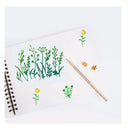 Kit De Plantilla De Plantilla De Caligrafía | 12 Piezas Reutilizables | Flores | Para Manualidades | Pintura De Madera