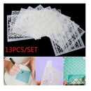 13 Pieces Of Embossed Folders | Template For Crafts | Scrapbooking Tool