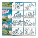 8 Plantillas De Pintura | Para Pintar En Madera | Kit De Plantillas  De Flores Para Pintar En Lienzo De Pared