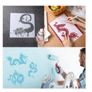 8 Dragon Templates | Chinese Dragon Stencils | Spray Paint Stencil | Plastic Reusable Painting Stencils | Tattoo Stencils