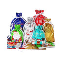 Holiday Drawstring Gift Bags  30pcs Christmas Foil Gift Wrapping Sacks Pouches for Xmas Presents Party Favor (Large Medium Small)