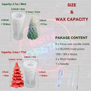 2PCS Candle Molds for Candle Making, MUHMU 3D Christmas Tree Shape Silicone Resin Epoxy Mould DIY Casting Aromatherapy Wax Candles