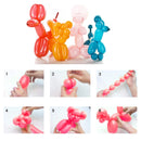 Umikk Kit of 150 Long Balloons with Pump 260Q Magic Twisted Animal Balloons | Thin Thick Latex Balloons