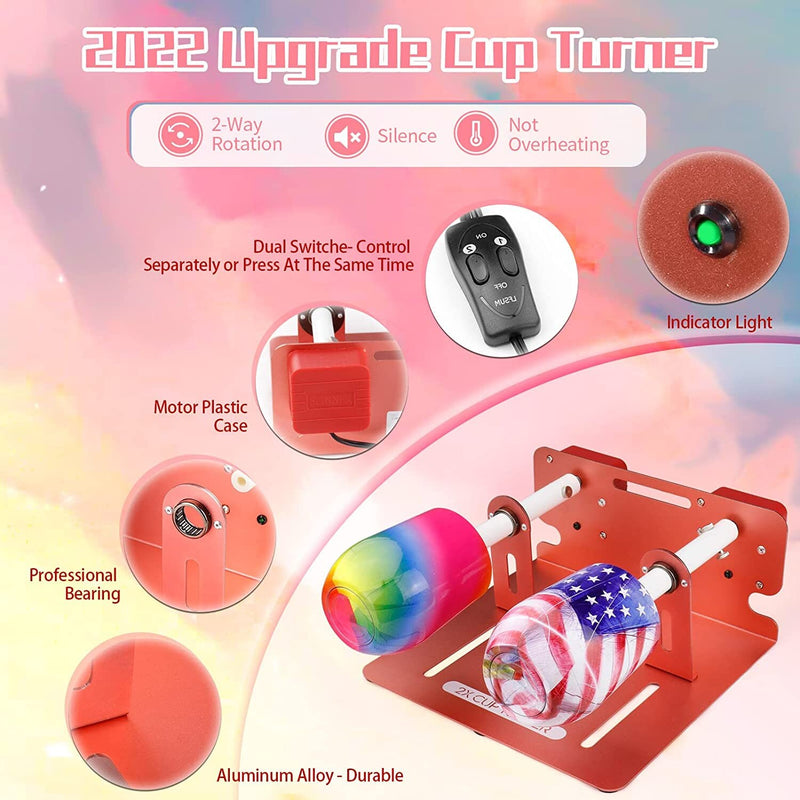 Cup Turner for Crafts Tumbler, Cup Tumbler Turner Machine Kit for