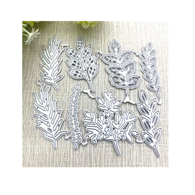 8Pcs/Set Leaf Metal Die Cuts | Various Leaves Plant Flower Cutting Dies Cut Stencils for DIY Scrapbooking