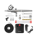 Gocheer Mini Airbrush Kit | Dual-Action Air Brush Pen Gravity Feed Airbrush for Makeup Art Craft Nails Cake
