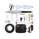 NEOECO Mini Airbrush Gun | Battery Powered Rechargeable Airbrush Machine | Dual-Action Air Brush kit with Auto Stop Air Comrpessor