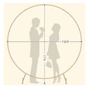 Fikowo Round Arch Background Support Kit | 7.2Ft Large Gold Metal Circle Balloon Arch Frame