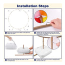 Fikowo Round Arch Background Support Kit | 7.2Ft Large Gold Metal Circle Balloon Arch Frame