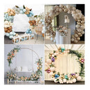 Fikowo Round Arch Background Support Kit | 7.2Ft Large Gold Metal Circle Balloon Arch Frame