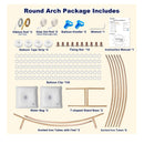 Fikowo Round Arch Background Support Kit | 7.2Ft Large Gold Metal Circle Balloon Arch Frame