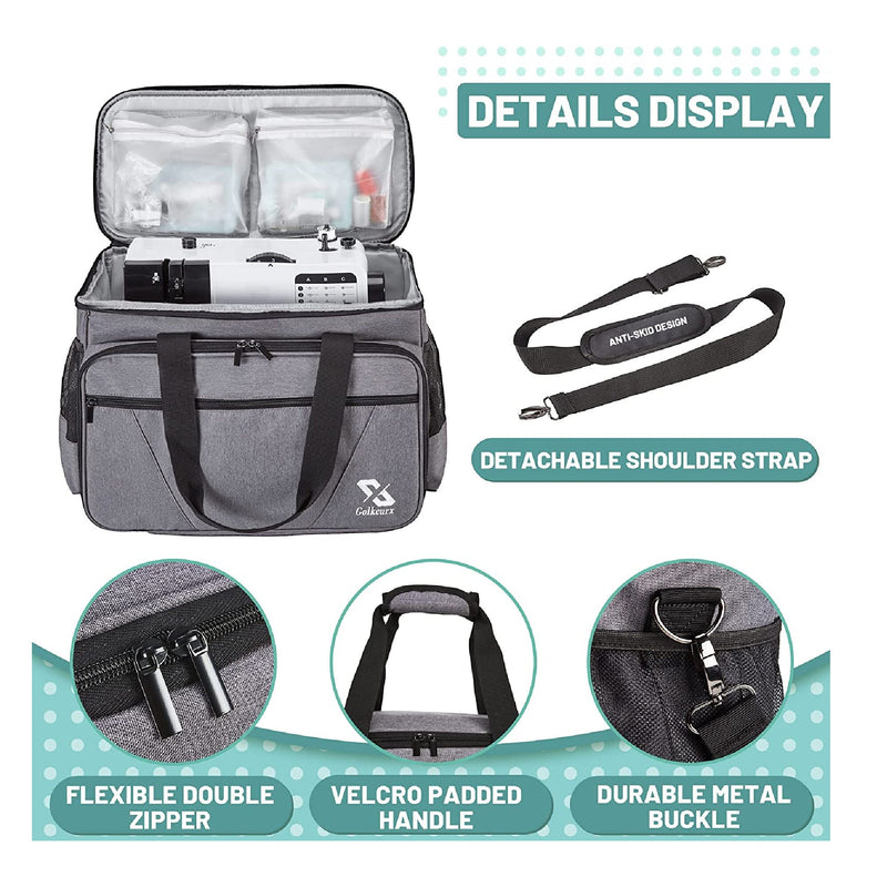 Golkcurx Sewing Machine Case With Removable Padded Pad | Sewing Machine Bag With Shoulder Strap
