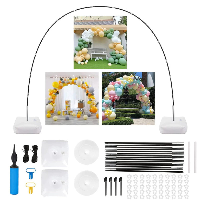 YSF Adjustable Balloon Arch Stand Kit With Water Fillable Base for Different Birthday Party Backdrop Tools