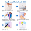 YSF Adjustable Balloon Arch Stand Kit With Water Fillable Base for Different Birthday Party Backdrop Tools