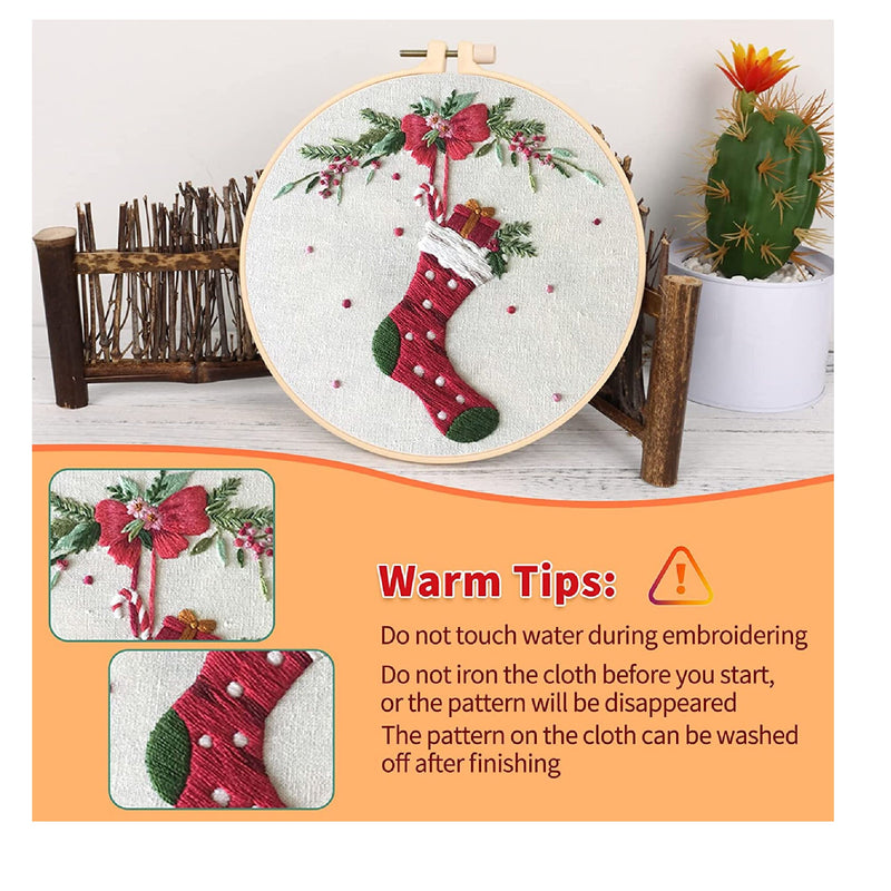 10 Sets Of Embroidery Kit With Patterns And DIY Instructions | Adult Beginner Embroidery Kits